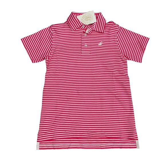 The Beaufort Bonnet Company Other - NWT TBBC Size 6 Prim & Proper Polo in Palm Springs Punch Pink Stripe